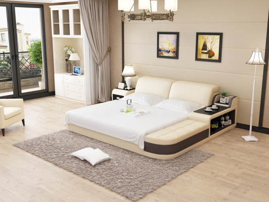 Wasserbett Hotel Doppel Bett Betten Komplett Lederbett Polsterbett Wasser LB8820