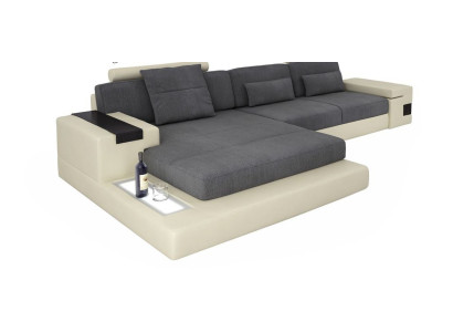 Luxus Sofa Couch Ecke Polstermöbel Wohnzimmer L-Form Modern Design Textil Stoff