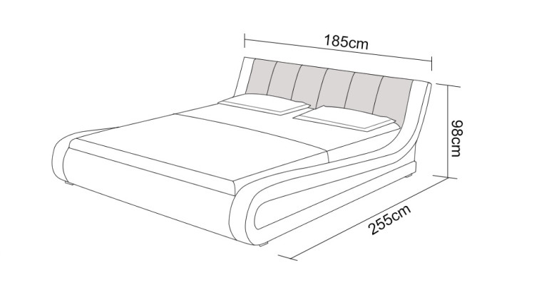 Wasserbett Hotel Doppelbett Betten Komplett Lederbett Polsterbett Wasser + USB
