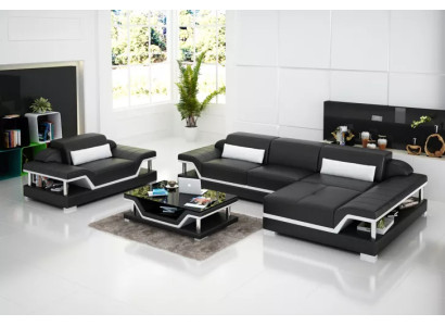 Ecksofa Wohnlandschaft Eckcouch Eckgarnitur Polster Sofa LForm Ledersofa Couch