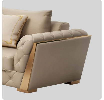 Design Wohnlandschaft Sofagarnitur 3+2 Sitzer Ledersofa Wohnzimmer