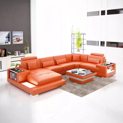 Ecksofa Wohnlandschaft Eckcouch Couchtisch Sofa LForm Ledersofa Couch Polster