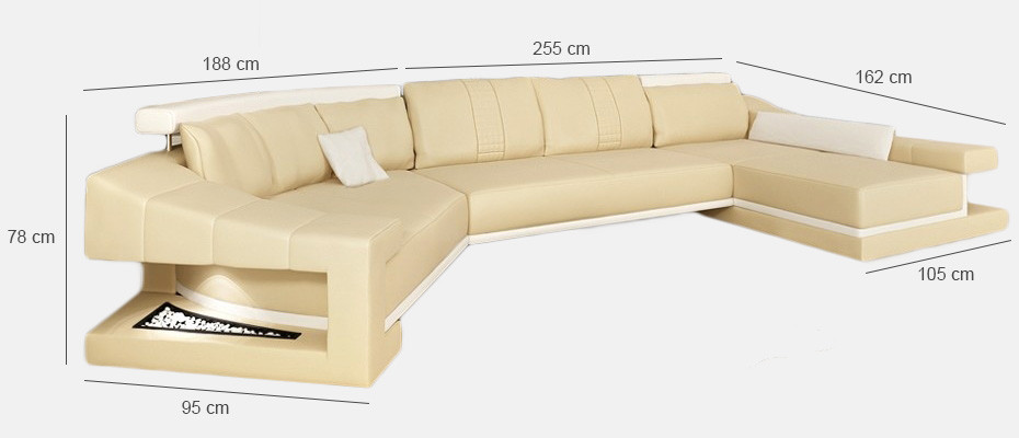Exklusives U-Form Ecksofa Modernes Design & Hochwertige Materialien