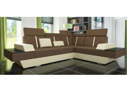 Polster Couch Sofa mit USB,Eckcouch Ledercouch Designer Ledersofa Wohnlandschaft