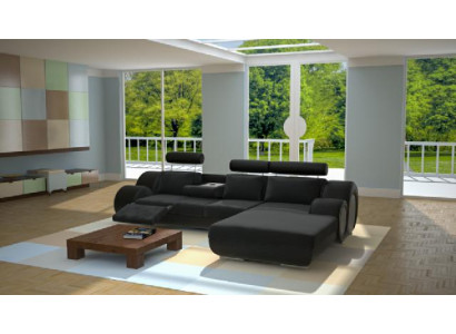Design Garnitur Wohnlandschaft Eckcouch Couch Sofa Polster Massfertigung USB
