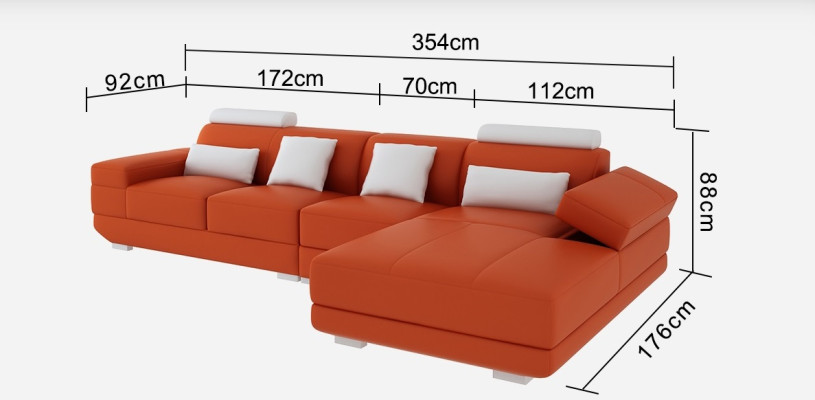 Ledersofa Couch Wohnlandschaft Ecksofa Eck Garnitur Design Modern Sofa mit USB