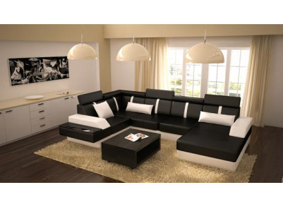 Designer Wohnlandschaft Eckcouch Couch Sofa Polster Garnitur Ledersofa Sofas Neu