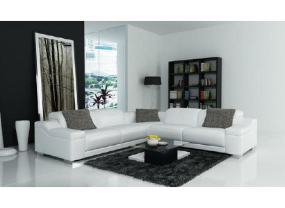 Wohnlandschaft Polster Ecke Eck Sofa Sitz Couch Garnitur Landschaft Leder 2711D