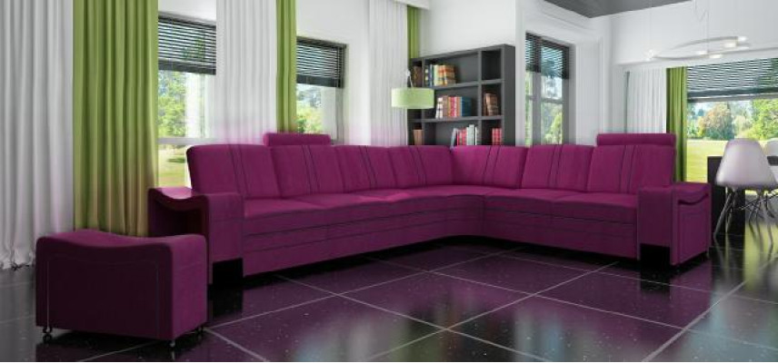 Stoffcouch Textil Polster Eckcouch Sofa mit USB Ecksofa Wohnlandschaft Stoffsofa