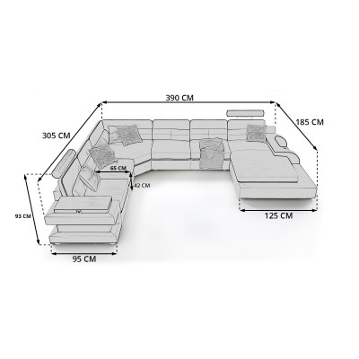Entdecken Sie unser Großes U-Form Sofa mit innovativer USB-Klickautomatik