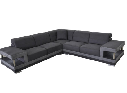  Leder Eck Sofa mit USB Polster Wohnlandschaft Luxus Garnitur Ecke Sofas Couchen