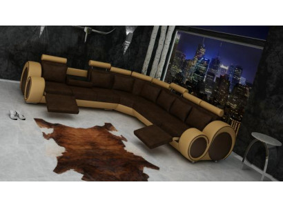 TEXTIL SOFA DESIGNERSOFA COUCH ECKSOFA WOHNLANDSCHAFT ECK NEU GARNITUR LEDER !!!