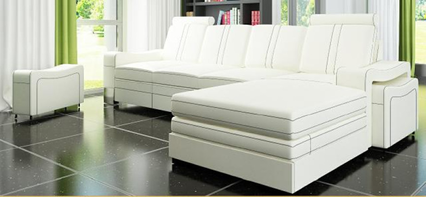 LEDERSOFA USB LEDERECKSOFA WOHNLANDSCHAFT ECKSOFA GARNITUR SOFA Maßanfertigung