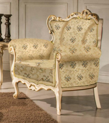 Ohrensessel Luxus Stoff Sitz Design Polsterung StileElisa Textil Einzelsitz neu