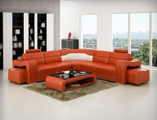 LEDERSOFA ECKSOFA ECKCOUCH DESIGNER WOHNLANDSCHAFT L FORM COUCH SITZ SOFA PISA