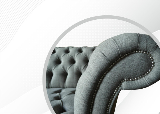 xxl Big Sofa Couch Chesterfield 265cm Polster Sofas 4 Sitzer Textil Modern
