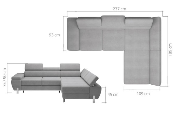 Stoff L-Form Couch Wohnlandschaft Ecksofa Garnitur Modern Dekor Design Sofa