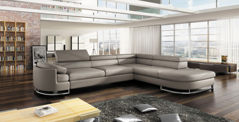 Sofa Schlafsofa Designer Sofa mit Bettfunktion + Bettkasten Ecksofa Couch NEU