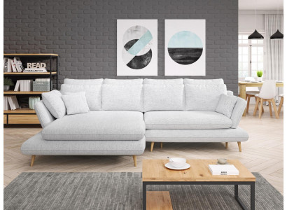 Ecksofa L Form Sofa Couch Polster Ecksofa Wohnlandschaft Textil Sofas Stoff neu