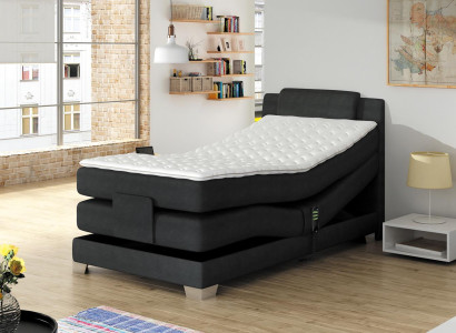 BOXSPRINGBETT DESIGN BETT TOPPER FEDERKERN POLSTERBETT 100 x 200 cm ELEKTRISCH