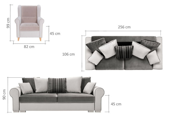 Sofa Schlafsofa Designer 3 Sitzer Sofa mit Bettfunktion + Bettkasten Couch NEU