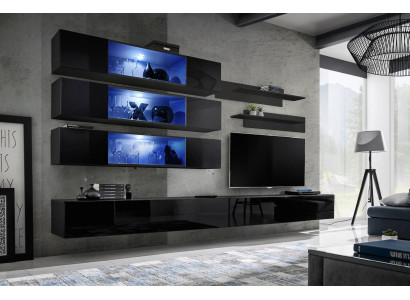 Wohnwand rtv Wohnzimmer Möbel Sideboard Wandregale tv Wandschrank Neu