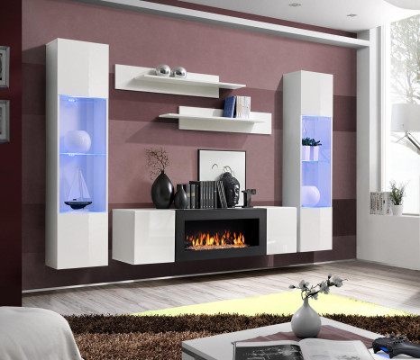 Modern Wohnzimmermöbel Designer Wohnwand Wandregale Sideboard Einrichtung