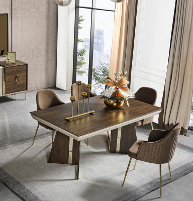 Perfekte Esszimmer Garnitur Set Esstisch 6x Stühle Komplettes Set Luxus 7tlg