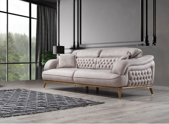 Wohnzimmer Sofa Set Dreisitzer Chesterfield Modern Sessel Neu Design