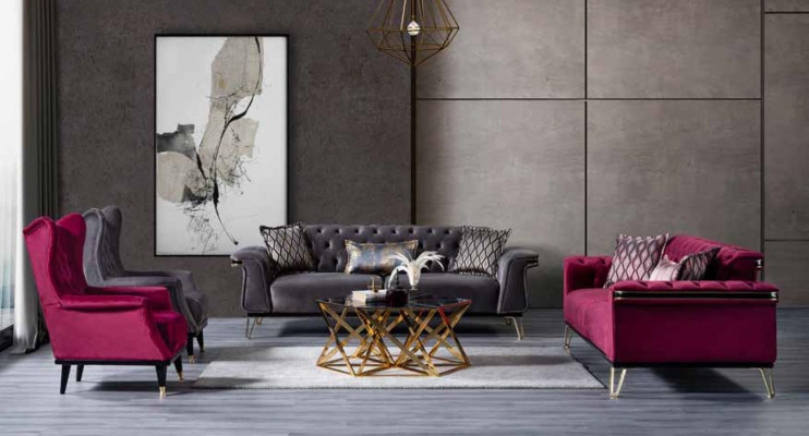 Dreisitzer Sofa Luxus Moderne Couch Designer Wohnzimmer Polstermöbel