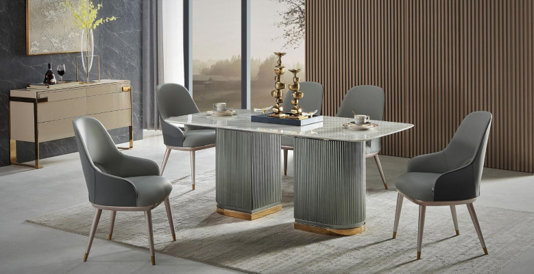 Design Set 6x Stuhl Lehnstuhl Polster Stühle Gastro Esszimmer Leder Neu Sessel
