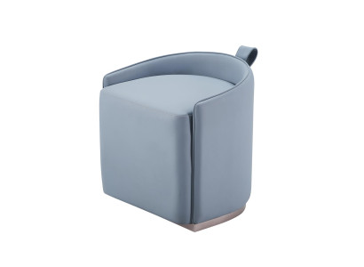 Sessel Leder Hocker Luxus Modernes Design Wohnzimmer Möbel Leder