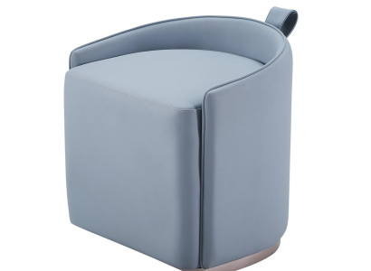 Sessel Leder Hocker Luxus Modernes Design Wohnzimmer Möbel Leder