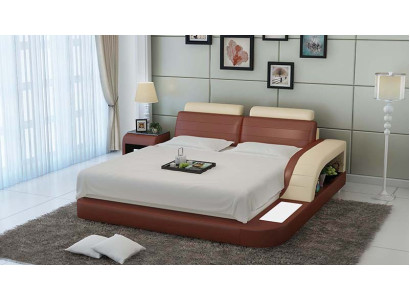 Modernes Schlafzimmer Bett Hochwertiges Design Betten Polster Multifunktion +USB