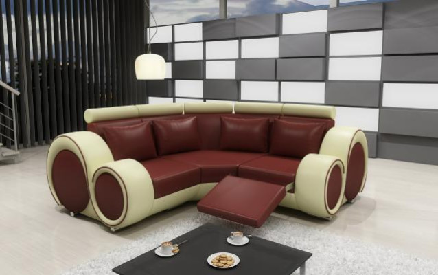 Ecksofa Sofa Couch BERX Polster Wohnlandschaft Leder Eck Sofas Garnitur L Form