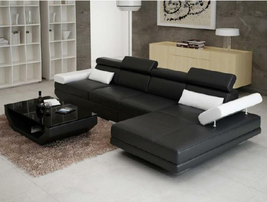 Wohnlandschaft Polster Ecke Eck Sofa Couch Garnitur Landschaft Leder - AlfredC