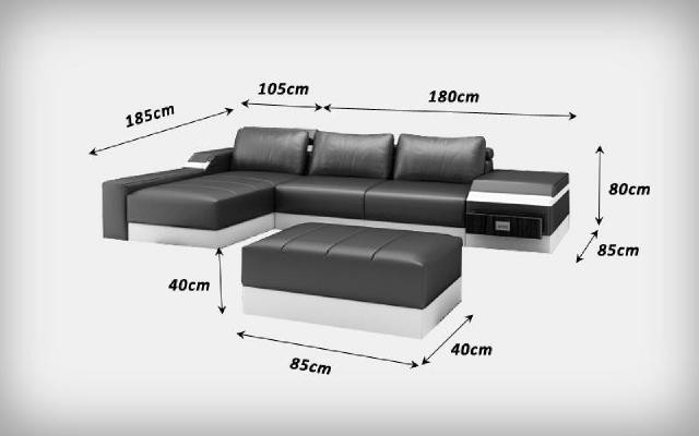 Ecksofa Eck Sofa Couch Polster Leder Garnitur Wohnlandschaft Chaiselounge Sofas