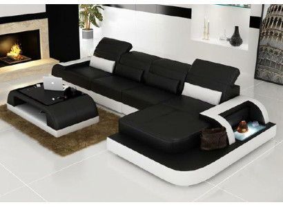 Wohnlandschaft Ecksofa Sofa Couch Ecksofa Polster Eck Garnitur Leder Couchen