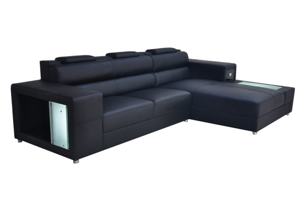Design Sitz Leder Polster Ecke Leder Eck Landschaft Zimmer Neu Wohn