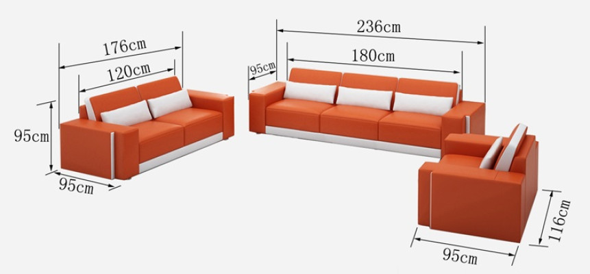 Ledersofa Couch Wohnlandschaft Sofagarnitur Sofa Garnitur Modern Design G 8019D