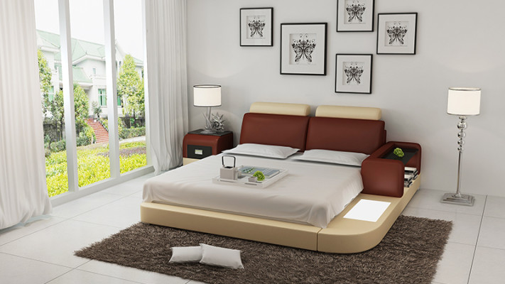 Designer Bett Polsterbett Luxusbett Doppelbett Ehebett Betten 140/160/180 cm