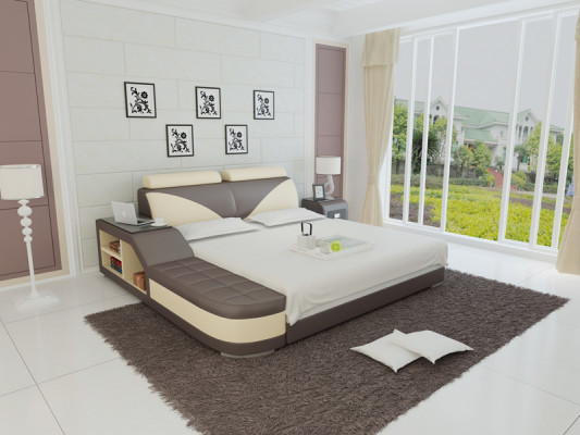 Designer Bett Polsterbett Luxusbett Doppelbett Ehebett Betten 140/160/180 cm