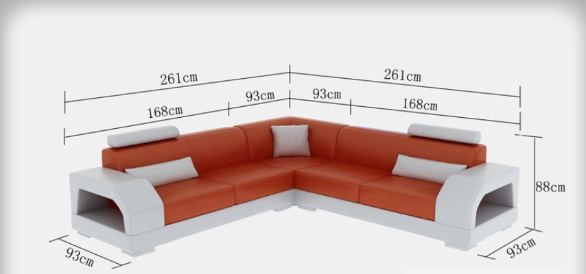 XXL Couch Ecksofa Leder Wohnlandschaft Garnitur Design Modern Sofa L-Form G8001B