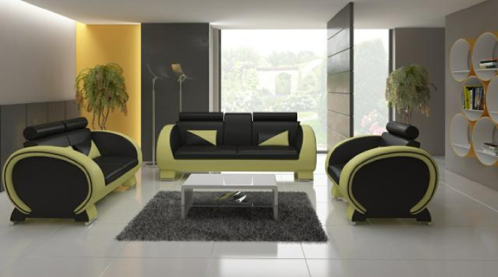 LEDERSOFA LEDERSOFA DESIGNERSOFA GARNITUR 3+1 COUCH POLSTERGARNITUR POLSTER SOFA
