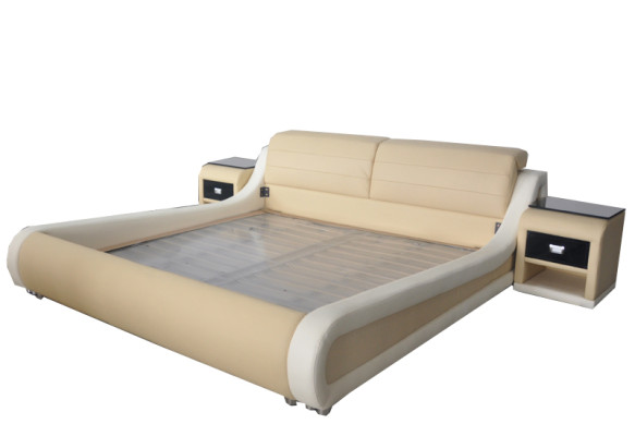 Doppel Luxus Design Leder Bett Hotel Polster Betten Moderne Multifunktion