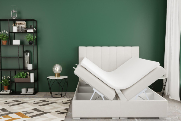 Boxspring Doppel Bett Hotel Komplett Set Matratze Topper Betten Funktion