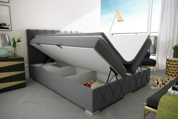 Bett Komplett Set Doppel Matratze Boxspring Topper Betten Funktion Kasten