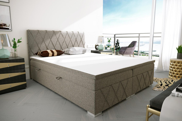 Boxspring Bett Komplett Set Doppel Matratze Topper Betten Funktion Kasten Hotel