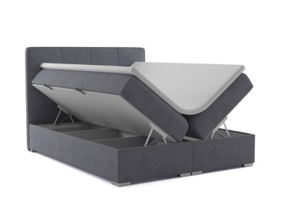 Boxspring Bett Hotel Doppel Samt Textil Luxus Betten Polster Bettkasten Funktion