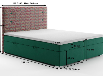 Boxspring Bett Funktion Hotel Doppel Komplett Set Topper Matratze Betten Kasten